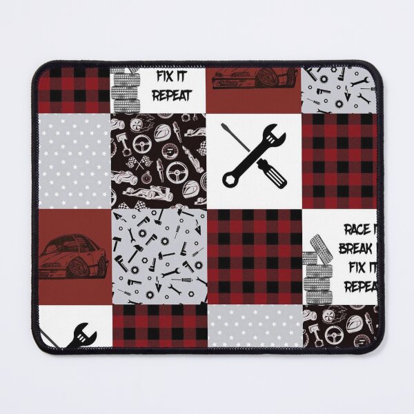 Item preview, Mechanic red plaid pattern background designed and sold by PatrickRobbin.