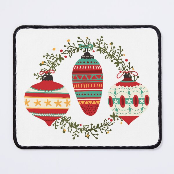 Item preview, 3 Vintage Christmas Ornaments with Wreath designed and sold by moosemtndesign.