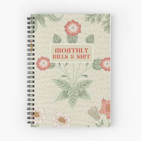 Item preview, Financial Planner Floral Print: Monthly Bills and Sh!t Budget Planner designed and sold by Merchking1.