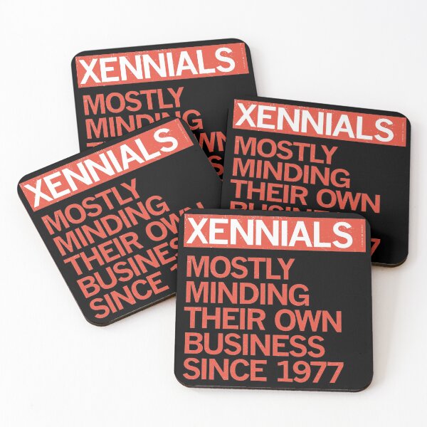 Item preview, XENNIALS — MOSTLY MINDING THEIR OWN BUSINESS SINCE 1977 designed and sold by Carbon13Design.