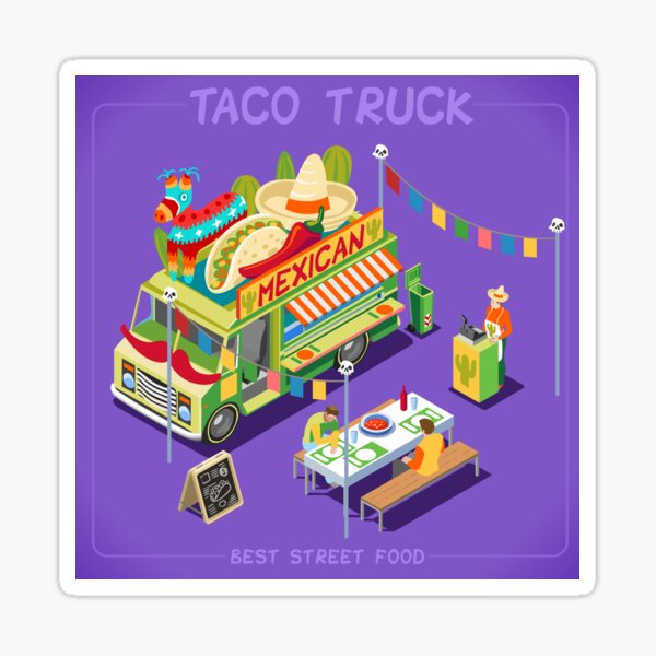 Item preview, Food Truck Mexican Taco designed and sold by aurielaki.