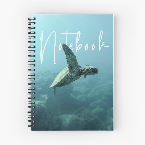 Item preview, Notebook: Underwater Cute Sea Green Turtle Save The Ocean Composition designed and sold by Merchking1.