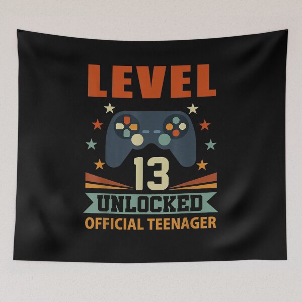Item preview, Official Teenager Shirt Level 13 Unlocked 13th Birthday  designed and sold by BVGFHS.