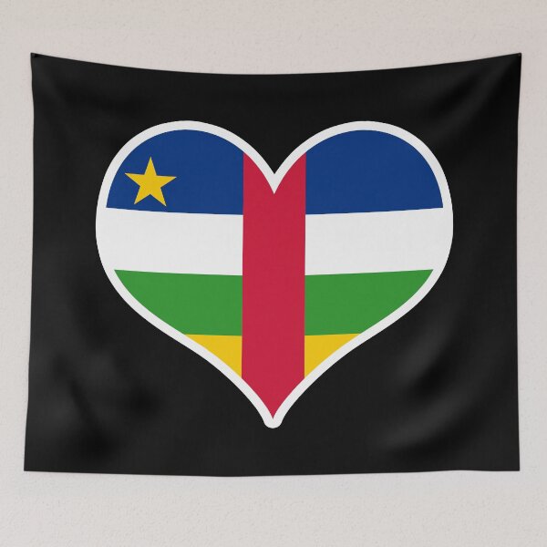Item preview, Central African Republic Flag Heart designed and sold by PKHalford.