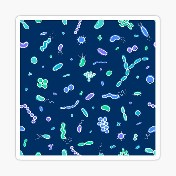 Item preview, Blue and white microbes - color! designed and sold by ktbelliss.
