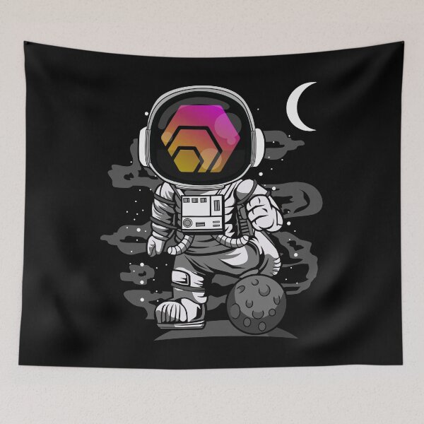 Item preview, Astronaut HEX Coin To The Moon Crypto Token Cryptocurrency Wallet designed and sold by HarveyWatkins1.