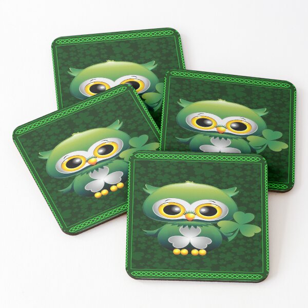 Item preview, Irish Shamrock Owl  designed and sold by VannaShanha.