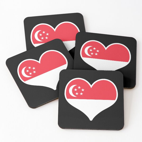 Item preview, Singapore Flag Heart designed and sold by PKHalford.