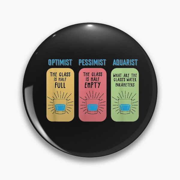 Item preview, Aquarium Optimist Pessimist Aquarist Fish designed and sold by CruzJane.