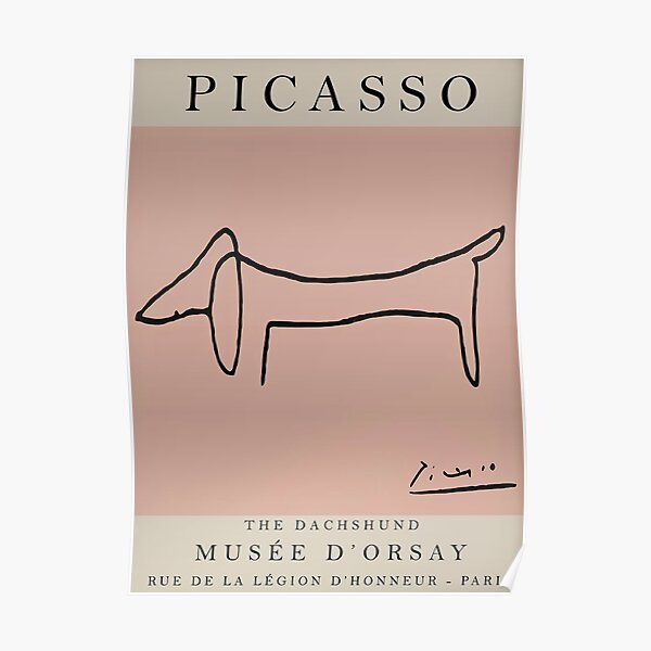 picasso dachshund poster