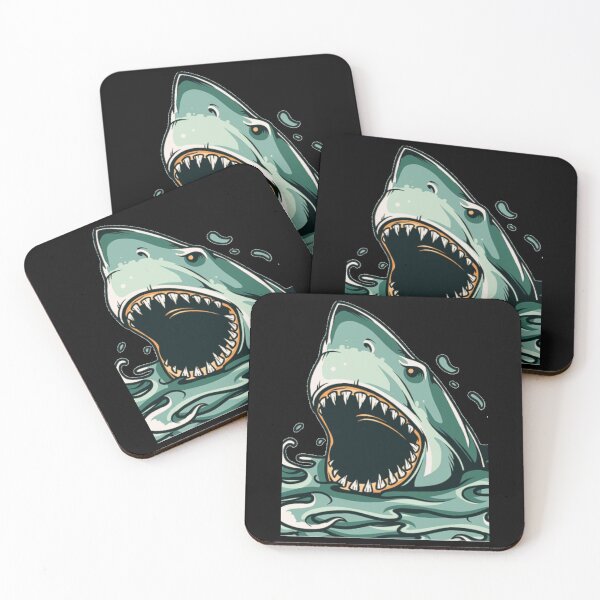 Item preview, MEAN HUNGRY PREDATOR OCEAN SHARK WITH SHARP TEETH designed and sold by MrCreativeArts.