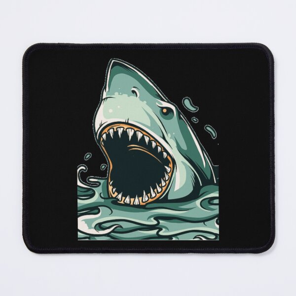 Item preview, MEAN HUNGRY PREDATOR OCEAN SHARK WITH SHARP TEETH designed and sold by MrCreativeArts.