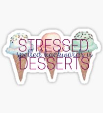 Gestresste Dinkel nach hinten ist Desserts Ice Cream Cones Sticker