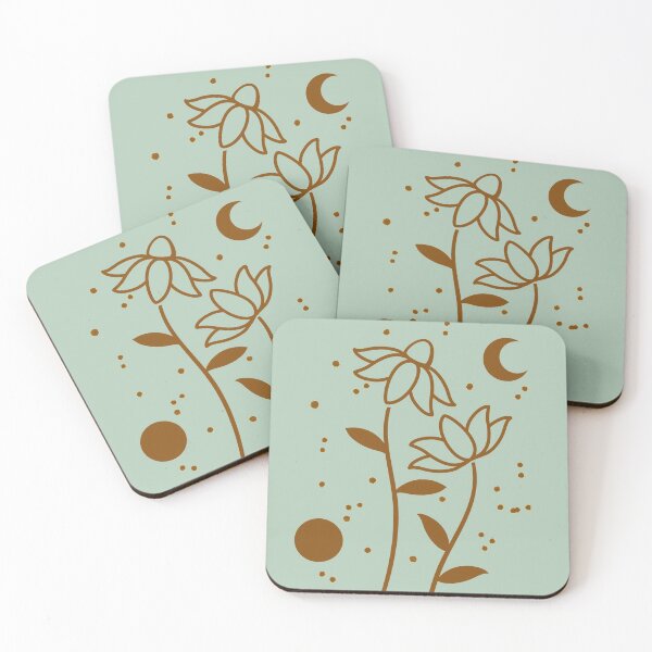 Item preview, Two blooming flowers in a cosmic dance between the sun & moon designed and sold by Blume-Corner.