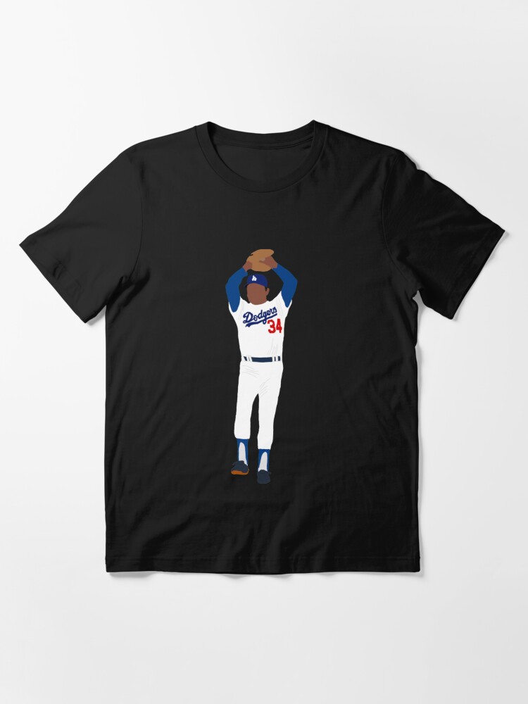 THE FERNANDO MANIA LOS ANGELES BASEBALL VINTAGE FERNANDO VALENZUELA SHIRT   Essential T-Shirt for Sale by Chramanzee