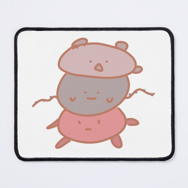 Item preview, Hand Drawn Illustrated Illustration Of 3 Cute Round Pastel Coloured Blob Creatures Design designed and sold by SimpliChic.