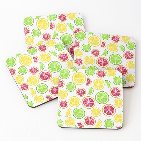 Item preview, lemon, lime, and grapefruit pattern designed and sold by AlieshaBate.