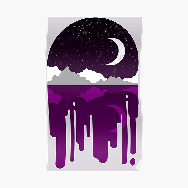 Subtle Ace Drip Landscape Poster