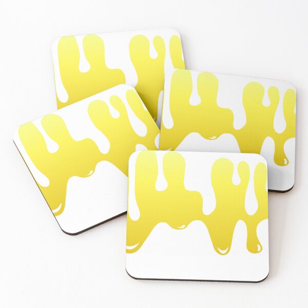 Item preview, Yellow Dripping Paint Art Print I designed and sold by lineartdesigns.