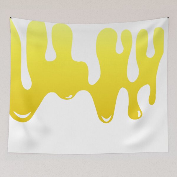 Item preview, Yellow Dripping Paint Art Print I designed and sold by lineartdesigns.