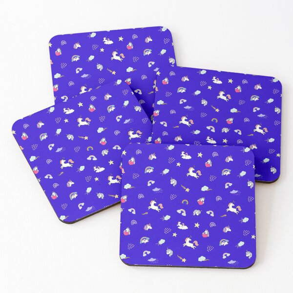 Item preview, Unicorns are cool pattern, moody unicorn dark blue design designed and sold by Pattycool.