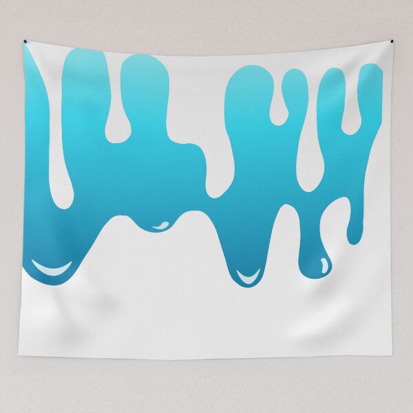 Item preview, Blue Dripping Paint Art Print I designed and sold by lineartdesigns.
