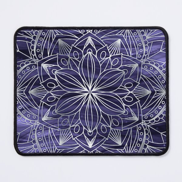 Item preview, Silver Mandala and Purple Ink Pattern designed and sold by cikedo.