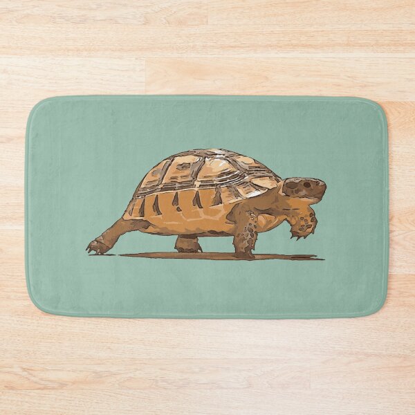 Item preview, Cartoon Portrait Of Wild Baby Tortoise Plodding designed and sold by taiche.