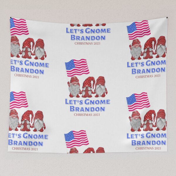 Item preview, Let's Gnome Brandon - Christmas 2021 - Lets Go Brandon - Funny Christmas Gnome USA Flag by Boo-da-chay designed and sold by Boo-da-chay.