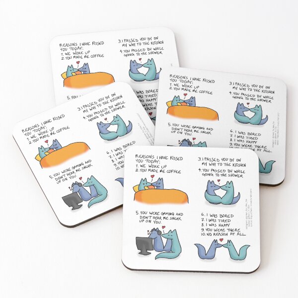 Item preview, Reasons for a kiss designed and sold by Foxes-in-Love.