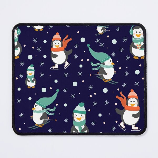 Item preview, Penguins Skating On Snowfall Background designed and sold by AletacStore.