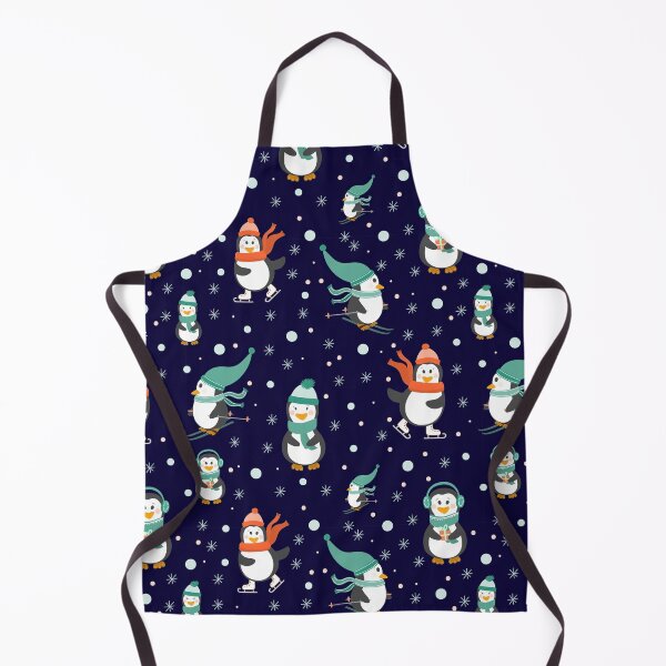 Item preview, Penguins Skating On Snowfall Background  designed and sold by AletacStore.