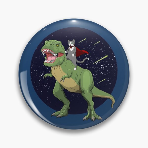Item preview, Hero Cat Riding T-Rex Dinosaur Cosmic designed and sold by Rongway76.