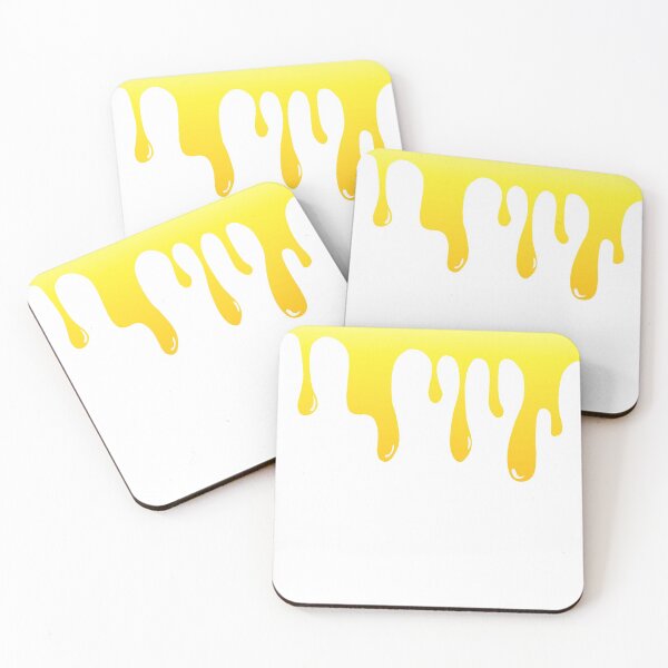 Item preview, Yellow Dripping Paint Art Print II designed and sold by lineartdesigns.