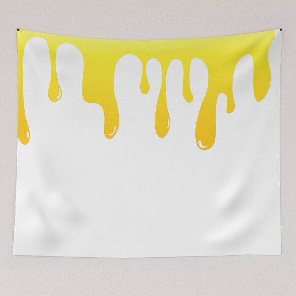 Item preview, Yellow Dripping Paint Art Print II designed and sold by lineartdesigns.