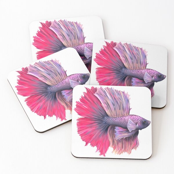 Item preview, Purple and pink betta fish designed and sold by soulstop.