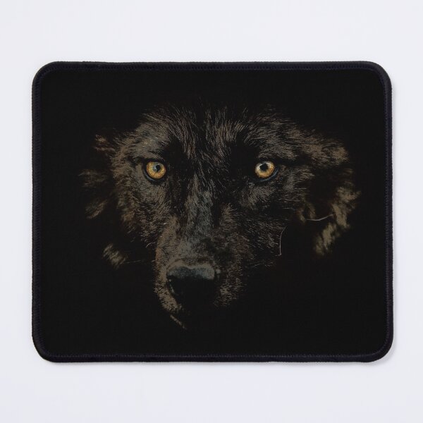 Item preview, Midnight"s Gaze - Black Wolf Wild Animal Wildlife designed and sold by NaturePrints.