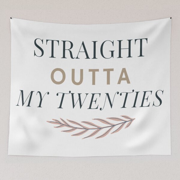 Aperçu de l'œuvre Straight Outta My Twenties Esthétique Coloré 20e Anniversaire créée et vendue par NishiiAgrawal.