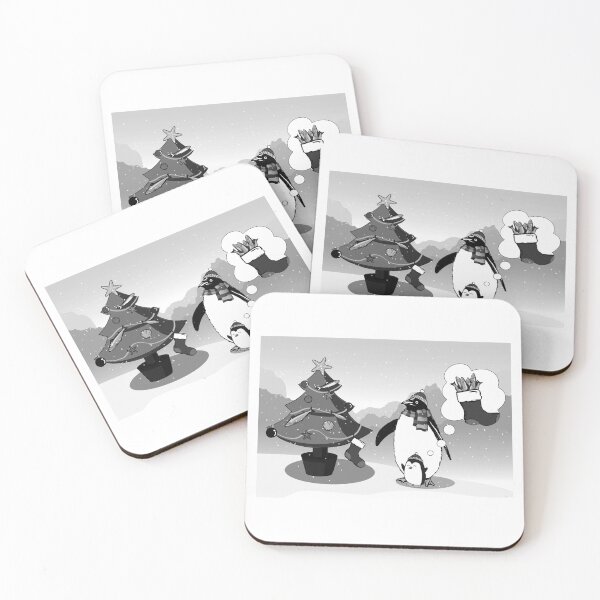 Item preview, Sunbi penguin #11 CHRISTMAS with Baby(Gray) designed and sold by HONGSOOLSHOP.