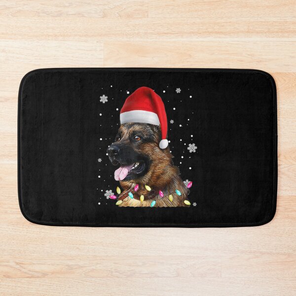 Item preview, Christmas German Shepherd Xmas Dog Tree Santa Hat Shephard designed and sold by michaelart18.