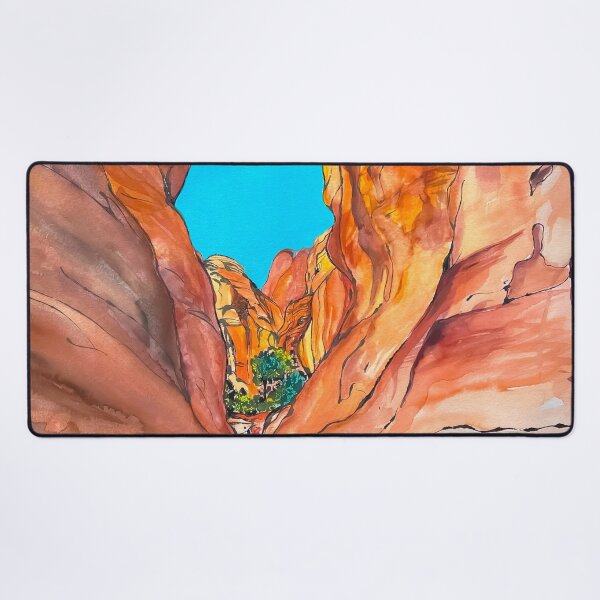 Artikelvorschau, Aquarell Berglandschaft aus Utah entworfen und verkauft von Alexia Faye.