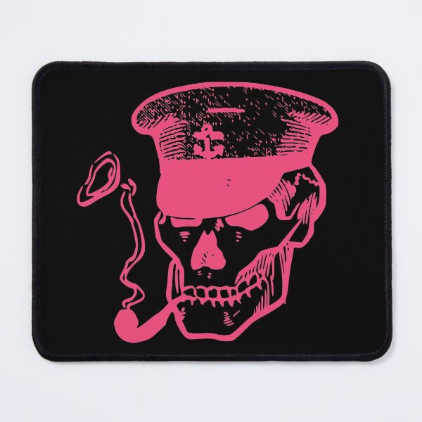 Item preview, Vintage Pink Skull: Sailor Skull Smoking a pipe designed and sold by OutofFocusShop.