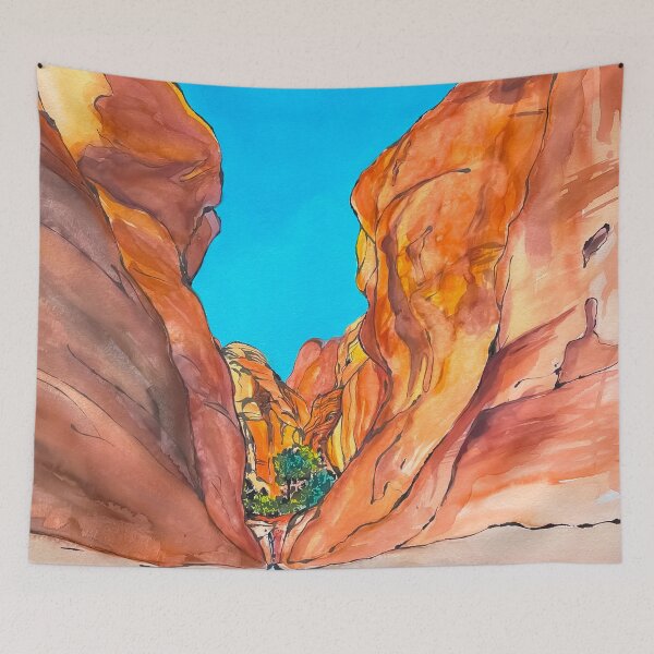 Artikelvorschau, Aquarell Berglandschaft aus Utah entworfen und verkauft von Alexia Faye.