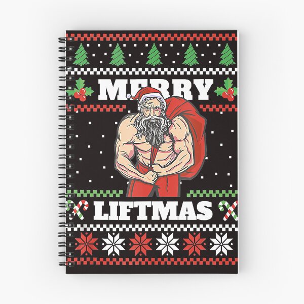 Aperçu de l'œuvre Joyeux Liftmas Musclé Père Noël Gym Moche Noël créée et vendue par JodyBoling.