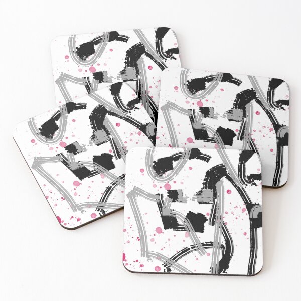 Item preview, Grey Black Pink Absract Art designed and sold by Valeria Nikitina.