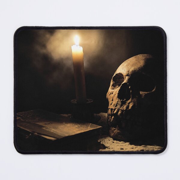 Item preview, The skull with candle and book designed and sold by Denis Charmot.
