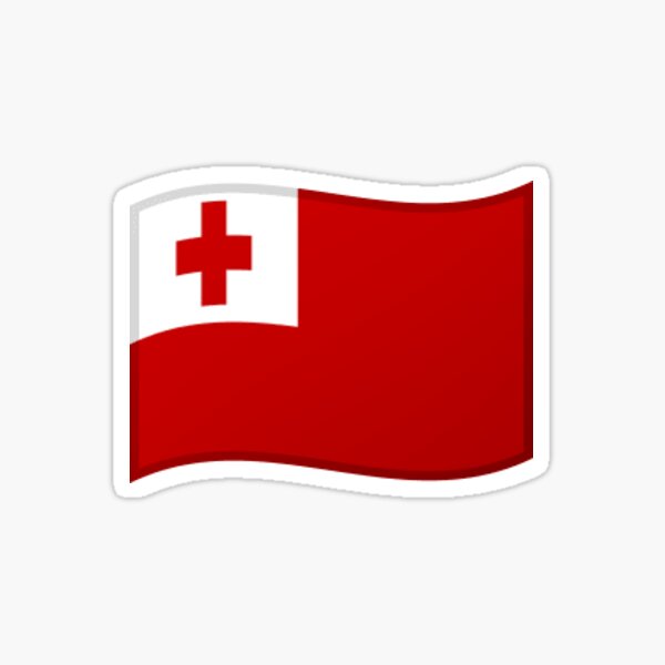 Artikel-Vorschau von Emoji-Flagge Tonga, designt und verkauft von Stickypegatinas.