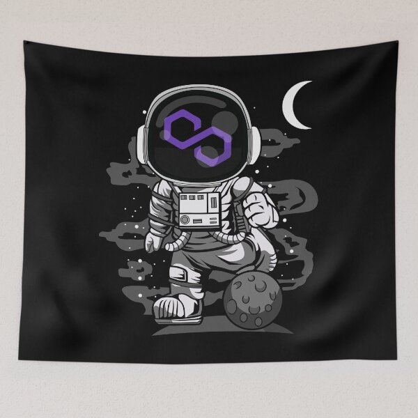 Item preview, Astronaut Polygon Matic Coin To The Moon Crypto Token Cryptocurrency Wallet designed and sold by HarveyWatkins1.
