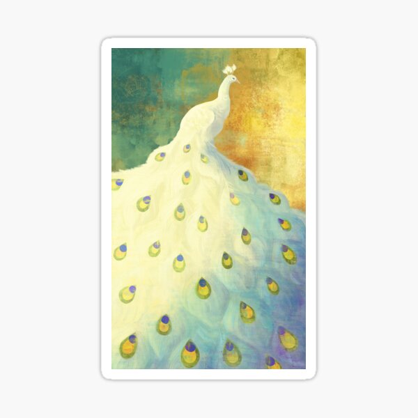 White Peacock Sticker