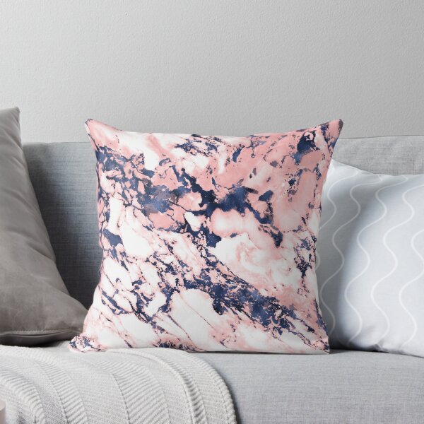 Item preview, Blush Pink Navy Blue Marble designed and sold by shabzdesigns.